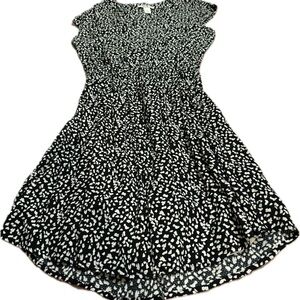 White House Black Market Monochrome Abstract Dress